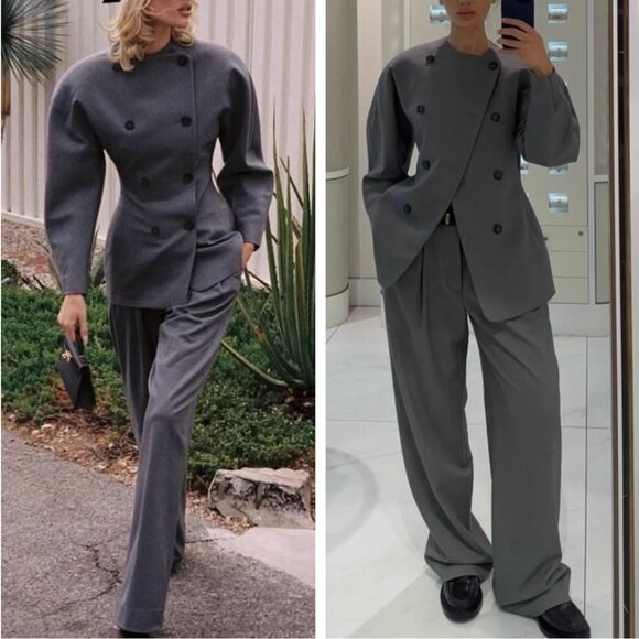 Helsa The Curvilinear Blazer in Charcoal $398 NEW without tag - Picture 6 of 6